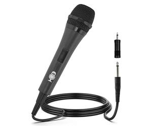 Singing Machine SMM-205 Micrófono dinámico uni direccional con cable en negro