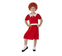 Singing Orphan Costume, Red, Dress & Wig Women's Costumes NUEVO