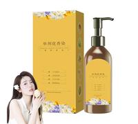 Single Agent Floral Dye, Long Lasting Natural Hair Dye Shampoo, 300ml Nourishing Plant-Based Hairs Color, Plant Based Hairdye For Gray Hair Coverage (Brown)