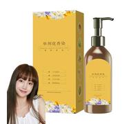 Single Agent Floral Dye, Long Lasting Natural Hair Dye Shampoo, 300ml Nourishing Plant-Based Hairs Color, Plant Based Hairdye For Gray Hair Coverage (Chestnut Brown)