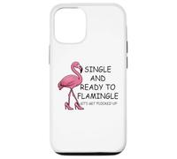 Single and Ready to Flamingle Flamingo Let's Get Flocked Up Carcasa para iPhone 12/12 Pro