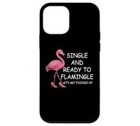 Single and Ready to Flamingle Flamingo Lets Get Flocked Up Carcasa para iPhone 12 Mini