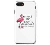 Single and Ready to Flamingle Flamingo Let's Get Flocked Up Carcasa para iPhone SE (2020) / 7/8