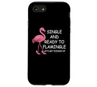 Single and Ready to Flamingle Flamingo Lets Get Flocked Up Carcasa para iPhone SE (2020) / 7/8