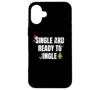 Single and Ready To Jingle Festive Holiday Season Design Carcasa para iPhone 16 Plus