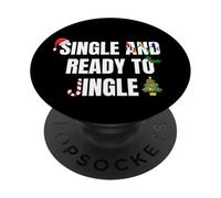 Single and Ready To Jingle Festive Holiday Season Design PopSockets PopGrip Adhesivo