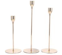 Single Candle Holder Stand | Elegant Iron Candle Stick for Table Decor/Wedding Centerpiece | 3 Sizes Adjustable, Detachable & Tarnish - Inhibiting