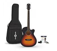 Single Cutaway Acoustic Guitar & Accessory Pack by Gear4music Sunburst