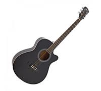 Single Cutaway Acoustic Guitar by Gear4music Black