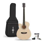 Single Cutaway Left Handed Acoustic Guitar Pack by Gear4music Natural