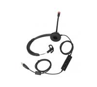 Single Ear Telephone Headset Noise Reduction Volume Adjustment Mute USB Business Headset with Mic Black H390-USB-1