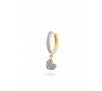 Single earring women's hoop heart Rue des Mille 925 silver zirconia ORZ-018 M3 CUO AU