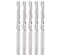 Single Flute End Mills 5 Pack | 3.175mm Shank Tungsten Steel Milling Cutter | For Wood Carving / CNC / Aluminum | 25mm Cut Length