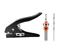 Single Hole Punch, Paper Puncher, 6.18x3.74 Inches, Portable Hand Held Tool Heavy Duty Iron Metal, Six Sheets Capacity, Punching Tag Maker for Offices, School, Home, Classroom