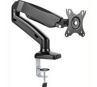 Single Monitor Stand Gas Spring Single Monitor Arm LED LCD Monitor Free-Standing Desk Stand Computer Monitors Desk Stand for 17 to 30 Inch