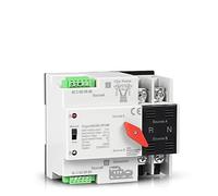 Single Phase Din Rail ATS 110V Dual Power Automatic Transfer Electrical Selector Switches Uninterrupted 2P 63A 100A 125A,práctico