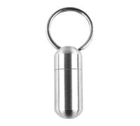 Single Pill Holder Compact Metal Storage Container Portable Tablet Case