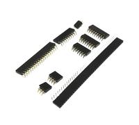 Single row female 2.54mm Pitch 1 * 2/3/4/5/6/7/8/9/10/20/40 PiN Single Row Right Angle Female PCB Header Connector IDGTTLDF(40P 10Pcs)