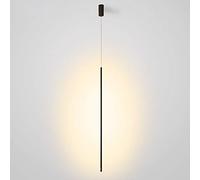 Single Slim Lampara Techo Minimalista Dormitorio Mesita de noche Cilindro Lámparas De Techo Nórdico Moderno Personalidad creativa Simple Led Ambiente Fondo Pared Sofá esquina (Warm light,L 100CM)