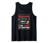 Single Taken Cursed Xmas Humor Gingerbread Sarcastic Holiday Camiseta sin Mangas