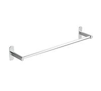 Single Towel Bar for Bathroom, Aluminum Wall-Mounted Towel Rack with Hook/80Cm/A-Silver