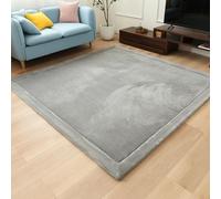 Single tree forest Alfombra Infantil para Dormitorio Cuarto de Jugar, Alfombra Engrosamiento 2.5cm Coral Terciopelo, Alfombra Habitación Infantil -Silver Gray-150 * 180cm