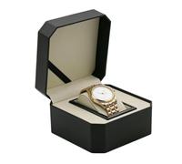 Single Watch Box, Protective PU Leather Octagonal Jewelry Organizer