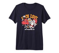 Singles Fuck Love Funny Anti-Valentines Day Divorce Camiseta Premium