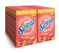 Singles To Go! Sunkist - Mezcla para bebidas, fresa y mandarina, 72 paquetes