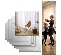 singmay Espejo de Pared Autoadhesivo irrompible, Dimensiones: 25 x 25 cm, 8 Unidades por Paquete; Cristal acrílico, no Fabricado en Cristal, Seguro para niños, Grosor: 2 mm, fácil Montaje