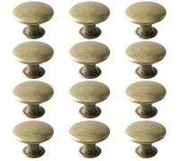 SingPai 12 pomos vintage para armario de 30 mm, con tornillos para cajones, armarios, muebles, armarios de cocina, armarios de cocina (latón)