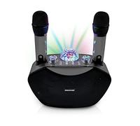 Singsation Máquina de karaoke, sistema doméstico portátil Bluetooth 5.0 para niños y adultos, 2 micrófonos inalámbricos, efectos de sonidos impresionantes y espectáculos de luz de discoteca, Light FX,