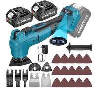 SINGTIP Multiherramienta Oscilante para Maa-kita 18V 21V Batería, con 2 * 4000mAh Baterías, Herramienta Multifunción 6 Velocidades + Modo Automático 8000-20000RPM para Cortar, Lijar, Raspar