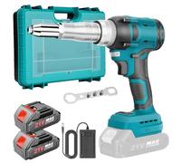SINGTIP Pistola Remachadora a Batería Compatible con Makita 18V Batería, Remachadora Electrica de 20,000N, Remachadora Automática Para Remaches de Aluminio de 2,4-4,8 mm