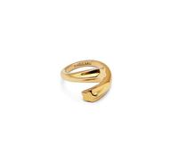 SINGULARU - Anillo Abbraccio Stars. Acero con Baño en Oro de 18 Kt. Joyas Para Mujer.