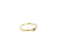 SINGULARU - Anillo Ojo de Horus. Plata de Ley 925 con Acabado Baño de Oro de 18 Kt. Joyas para Mujer. Talla 14