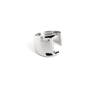 SINGULARU - Anillo Personalizado Letter Signet. Macizo Ajustable. Latón con Acabado Baño de Oro de 18 Kt. Talla Unica. Joyas para Mujer. Letra I