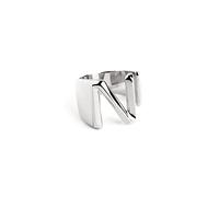 SINGULARU - Anillo Personalizado Letter Signet. Macizo Ajustable. Latón con Acabado Baño de Oro de 18 Kt. Talla Unica. Joyas para Mujer. Letra N