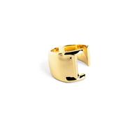 SINGULARU - Anillo Personalizado Letter Signet. Macizo Ajustable. Latón con Acabado Baño de Oro de 18 Kt. Talla Unica. Joyas para Mujer. Letra I