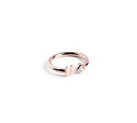 SINGULARU - Anillo Personalizado Letter Spark - Anillo Ajustable - Plata de Ley 925 con Acabado Baño de Oro de 18 Kt. - Talla Unica - Joyas para Mujer - Hecho en España - Letra U