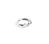 SINGULARU - Anillo Personalizado Letter Spark Plata. Ajustable. Plata de Ley 925 con Acabado Baño de Rodio. Talla Unica. Joyas para Mujer. Letra O