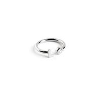 SINGULARU - Anillo Personalizado Letter Spark Plata. Ajustable. Plata de Ley 925 con Acabado Baño de Rodio. Talla Unica. Joyas para Mujer. Letra L
