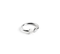 SINGULARU - Anillo Personalizado Letter Spark Plata. Ajustable. Plata de Ley 925 con Acabado Baño de Rodio. Talla Unica. Joyas para Mujer. Letra S