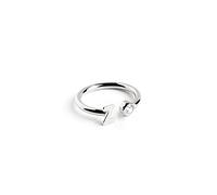 SINGULARU - Anillo Personalizado Letter Spark Plata. Ajustable. Plata de Ley 925 con Acabado Baño de Rodio. Talla Unica. Joyas para Mujer. Letra Z