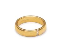 SINGULARU - Anillo Starla Sparks. Acero con Baño en Oro de 18 Kt y Circonita. Joyas Para Mujer. Talla 12