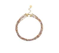 SINGULARU - Choker Crystals Cleopatra. Acero con Baño en Oro de 18 Kt y Cristal. Joyas Para Mujer.