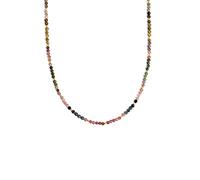 SINGULARU - Collar Altea Dots Tourmaline Syra. Cadena en Acero con Acabado en Baño de Oro de 18kt. Motivo Piedras Naturales. Largo de 35 cm + 5 cm. Joyas para Mujer