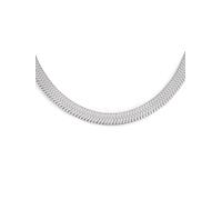SINGULARU - Collar Big Lisse. Acero con Acabado Brillante. Cadena Gruesa Estilo Espiga. Largo 35cm + 5cm Alargador. Joyas para Mujer