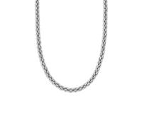 SINGULARU - Collar Big Rope. Acero. Cadena Maxi, Entrelazada y Gruesa. Largo de 40 cm + 5 cm de Alargador. Joyas para Mujer