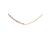 SINGULARU - Collar Chic Amalia. Acero con Baño en Oro de 18 Kt y Cristal. Joyas Para Mujer.